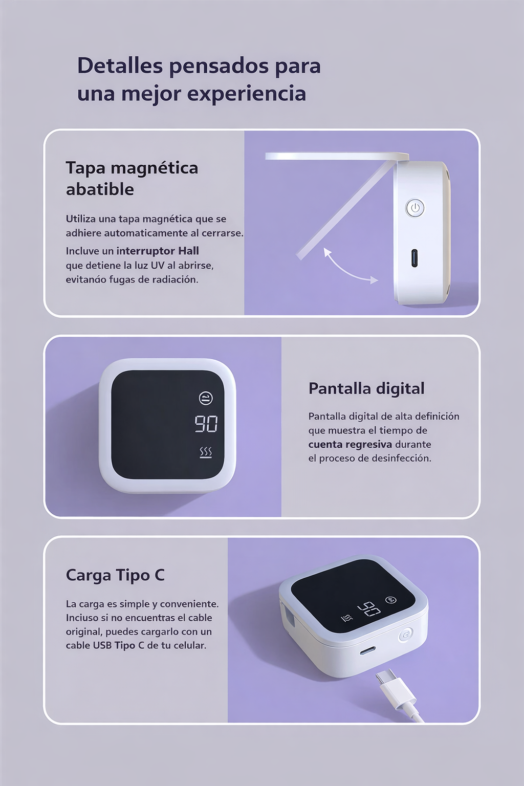 CleanBrush UV - Esterilizador UV Portátil para Cepillos Dentales